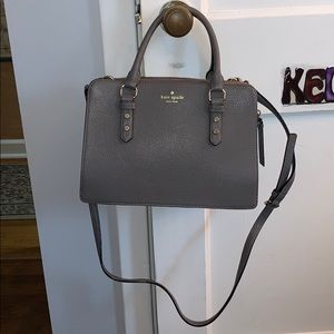 Gray Kate spade crossbody/satchel